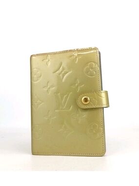 Louis Vuitton Monogram Vernis Patent Agenda Cover - Pale Yellow